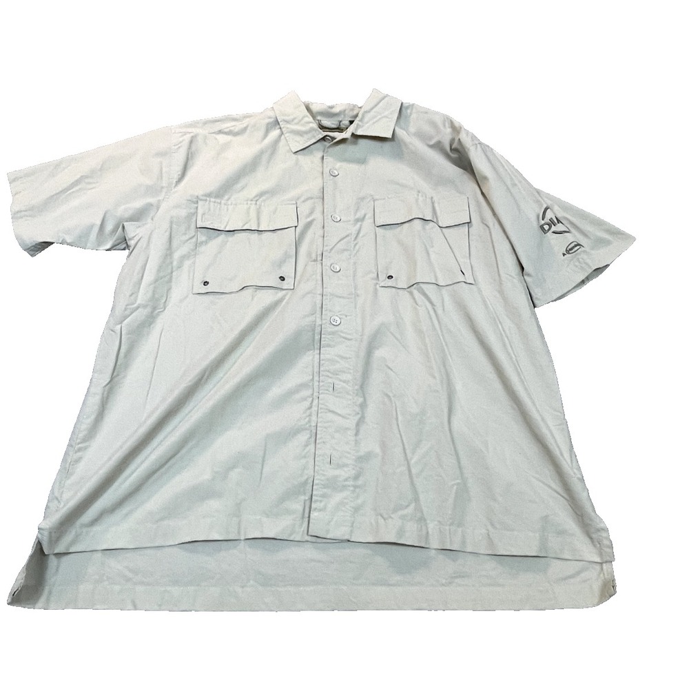 Field & Stream Shirt XL Gray Fishing Outdoor Short Sleeve Zip Pocket mens